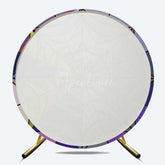 Aperturee Aperturee Abstract Purple Spiderweb Round Birthday Backdrop